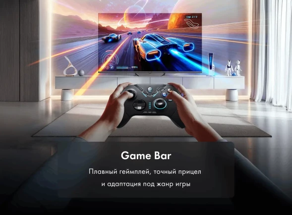 Телевизор QLED Haier 75&amp;quot; Smart TV S2 Pro Frameless черный 4K Ultra HD 60Hz DVB-T DVB-T2 DVB-C DVB-S DVB-S2 USB WiFi Smart TV