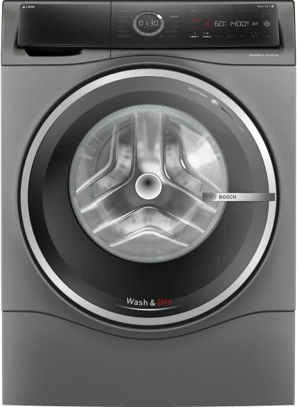 Стиральная машина Bosch Serie 8 WNC254ARSN пан.англ. загр.фронтальная макс.:10.5кг (с сушкой) серый