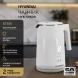 Чайник электрический Hyundai HYK-S9500 1.5л. 2200Вт белый/серебристый корпус: металл/пластик