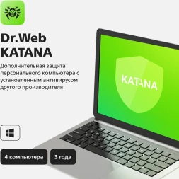 Ключ активации DR.Web Katana 4 ПК на 3 года (LHW-KK-36M-4-A3)