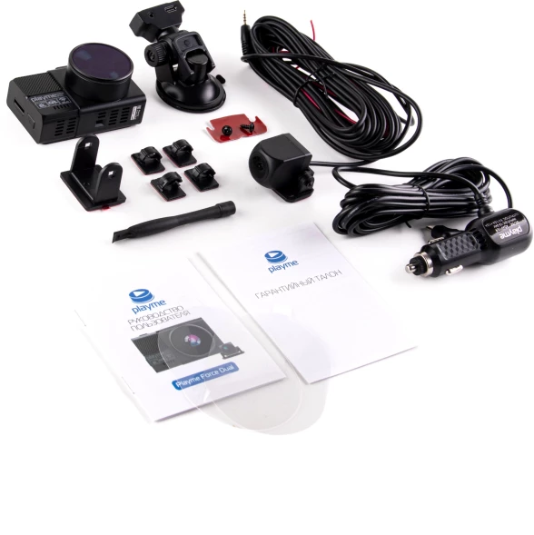 Видеорегистратор Playme Force dual черный 2Mpix 1080x1920 1080p 140гр. MSTAR 8339