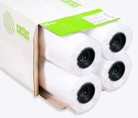 Бумага Cactus Eco CS-LFP80-610457E-4 24&amp;quot;(A1) 610мм-45.7м/80г/м2 CIE155% универсальная (упак.:4рул)
