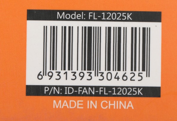 Вентилятор ID-Cooling FL-12025K 120x120mm черный 3-pin 21dB 145gr Ret