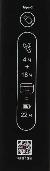 Гарнитура вкладыши A4Tech Bloody M30 белый беспроводные bluetooth в ушной раковине (M30 (WHITE))