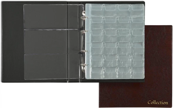 Папка на 4-х D-кольцах Silwerhof Create верт. ПВХ 0.6мм коричневый