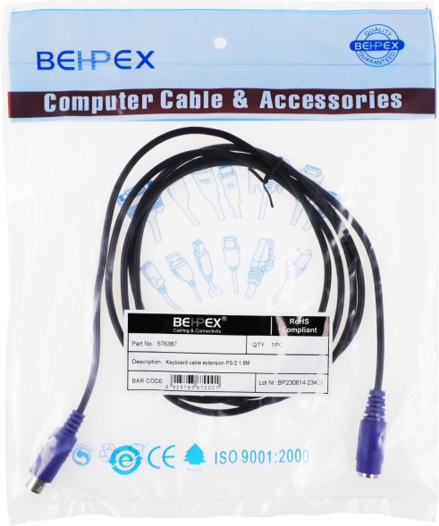 Кабель-удлинитель PS/2 (m) PS/2 (f) 1.8м