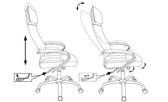 Кресло руководителя Бюрократ CH-608SL/ECO черный эко.кожа крестов. металл хром