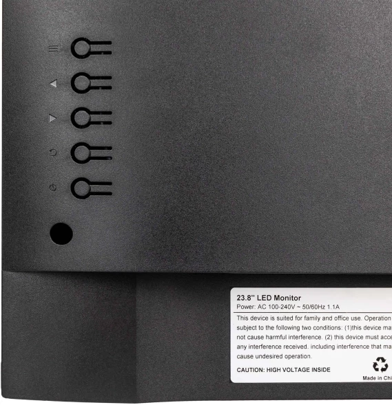 Монитор Hiper 23.8&amp;quot; EasyView SB2402 черный IPS LED 4ms 16:9 HDMI M/M матовая 1000:1 250cd 178гр/178гр 1920x1080 100Hz FreeSync VGA DP FHD 4.8кг