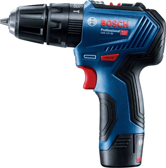 Дрель-шуруповерт Bosch GSB 12V-30 аккум. патрон:быстрозажимной (кейс в комплекте) (06019G9100)