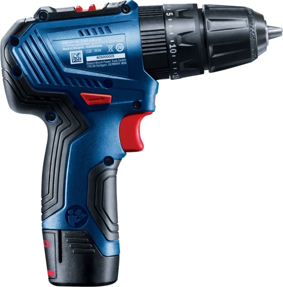 Дрель-шуруповерт Bosch GSB 12V-30 аккум. патрон:быстрозажимной (кейс в комплекте) (06019G9100)