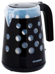Чайник электрический Hyundai HYK-G2012 1.7л. 2000Вт черный/прозрачный корпус: пластик