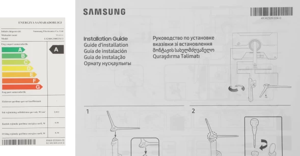 Монитор Samsung 24&amp;quot; Odyssey G3 S24DG300EIXCI черный VA LED 16:9 HDMI матовая HAS Piv 250cd 178гр/178гр 1920x1080 180Hz FreeSync DP FHD 3.9кг