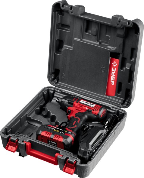 Гайковерт Зубр ГУЛ-255-41 аккум. патрон:квад.1/2&amp;quot; (кейс в комплекте)