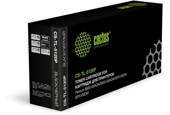 Картридж лазерный Cactus CS-TL-5120P TL-5120P черный (3000стр.) для Pantum BM5100ADN/BM5100ADW/BP5100DN/BP5100DW с чипом