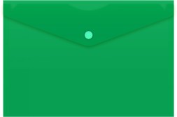 Конверт на кнопке Бюрократ -PK804A5NGRN A5 непрозрачный пластик 0.18мм зеленый