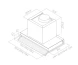 Вытяжка встраиваемая Elica Boxin IX/A/60 нержавеющая сталь управление: поворотные переключатели (1 мотор)