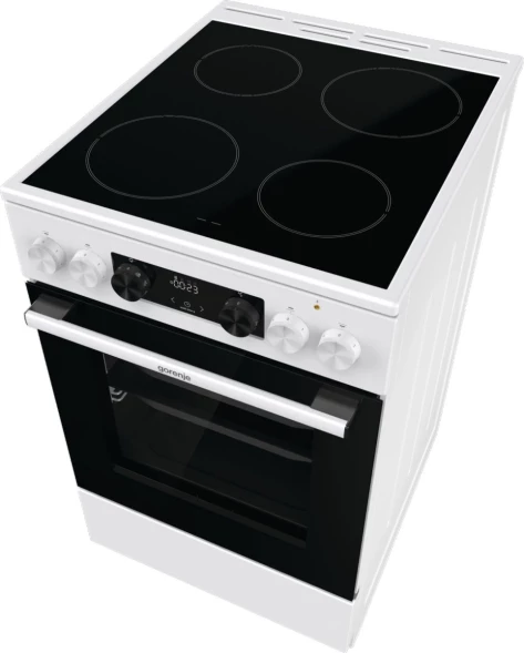 Плита Электрическая Gorenje GEC5C42WG белый стеклокерамика (без крышки)