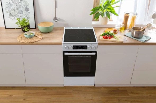 Плита Электрическая Gorenje GEC5C42WG белый стеклокерамика (без крышки)