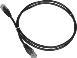 Патч-корд Lanmaster TWT-45-45-3.0-BK UTP RJ-45 вил.-вилка RJ-45 кат.5E 3м черный ПВХ (уп.:1шт)