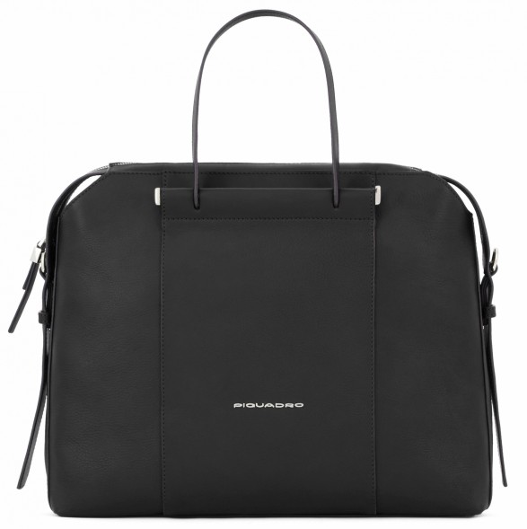 Сумка женская Piquadro Circle CA4577W92/N с отделением для ноутбука 14&amp;quot; черная натур.кожа