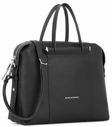 Сумка женская Piquadro Circle CA4577W92/N с отделением для ноутбука 14" черная натур.кожа