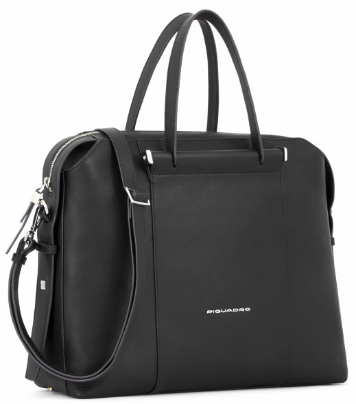 Сумка женская Piquadro Circle CA4577W92/N с отделением для ноутбука 14&amp;quot; черная натур.кожа