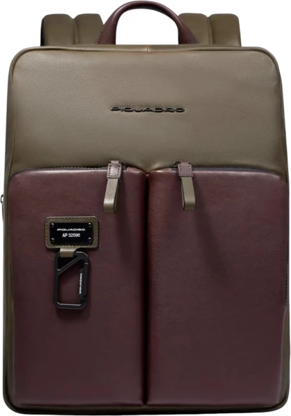 Рюкзак Piquadro Harper CA6311AP/VETM коричневый/зеленый натур.кожа