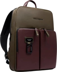 Рюкзак Piquadro Harper CA6311AP/VETM коричневый/зеленый натур.кожа