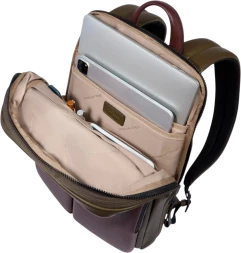 Рюкзак Piquadro Harper CA6311AP/VETM коричневый/зеленый натур.кожа