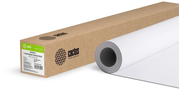 Бумага Cactus CS-PC200-91430 36&amp;quot;(A0) 914мм-30м/200г/м2/белый матовое универсальная (с покрытием) втулка:50.8мм (2&amp;quot;)