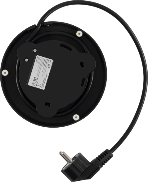 Чайник электрический Vitek VT-WK1065 1.7л. 2000Вт черный/серебристый корпус: металл