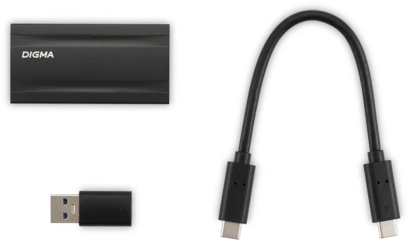 Накопитель SSD Digma USB3.2 Gen2x2 256GB DGSM8256G2MGG MEGA X 1.8&amp;quot; темно-серый