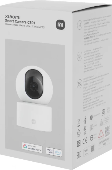 Камера видеонаблюдения IP Xiaomi C301 2.8-2.8мм цв. корп.:белый/черный (BHR8683GL)