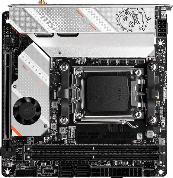 Материнская плата MSI MPG B650I EDGE WIFI SocketAM5 AMD B650 2xDDR5 mini-ITX AC`97 8ch(7.1) 2.5Gg RAID+HDMI