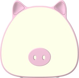 Ночник Gauss NN7034 поросенок розовый