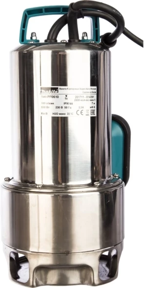 Насос дренажный Makita PF0610 550Вт 10800л/час центробежный