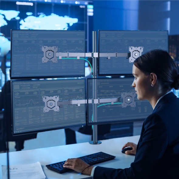 Кронштейн для мониторов Onkron D421E черный 13&amp;quot;-32&amp;quot; макс.32кг настольный поворот и наклон