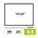 Экран Cactus 225x300см MotoExpert CS-PSME-300x225-WT 4:3 настенно-потолочный рулонный белый (моторизованный привод)
