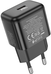 Сетевое зар./устр. Hoco N32 Glory Black 30W 3A+2A+1.5A (PD+QC+AFC) USB Type-C универсальное черный