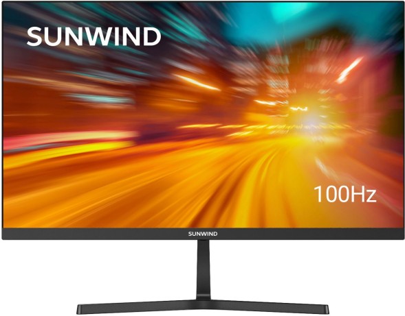 Монитор SunWind 23.8&amp;quot; SM-24FI221 черный IPS LED 16:9 HDMI M/M матовая 250cd 178гр/178гр 1920x1080 100Hz G-Sync VGA DP FHD 3.0кг