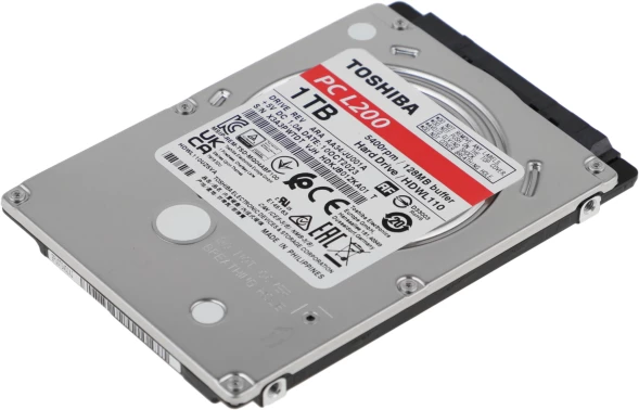 Жесткий диск Toshiba SATA-III 1Tb HDWL110UZSVA Notebook L200 Slim (5400rpm) 128Mb 2.5&amp;quot;