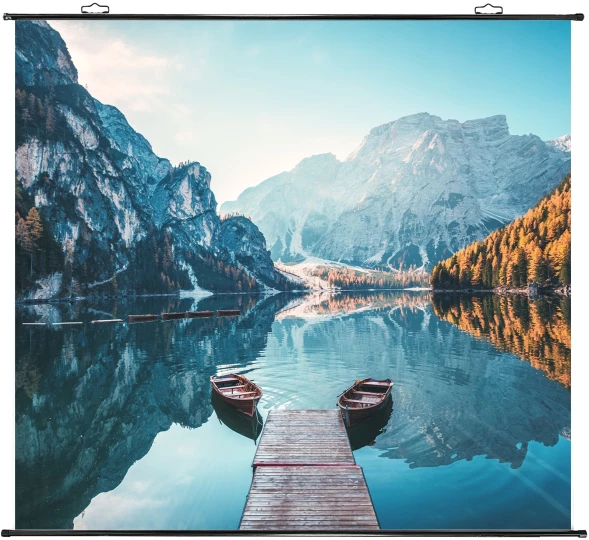 Экран Cactus 180x180см Map type CS-PSRM-180x180-BK 1:1 настенно-потолочный рулонный черный