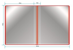 Папка с 100 прозр.вклад. Бюрократ -BPVN100RED A4 пластик 0.8мм торц.карм с бум. встав красный