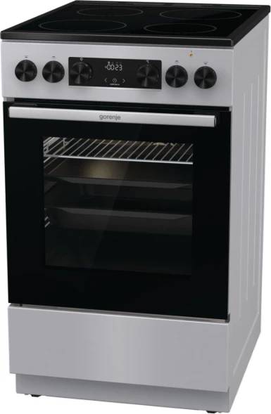 Плита Электрическая Gorenje GEC5C41SG серый стеклокерамика (без крышки)