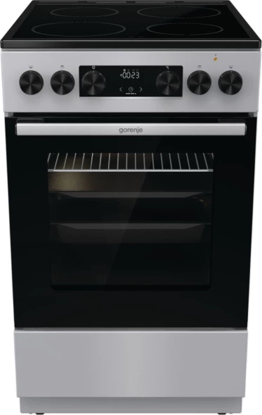 Плита Электрическая Gorenje GEC5C41SG серый стеклокерамика (без крышки)