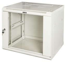 Шкаф коммутационный Lanmaster (TWT-CBWPG-18U-6X8-GY) настенный 18U 600x800мм пер.дв.стекл задн.дв.спл.стал.лист 60кг серый 700мм 45кг 902мм IP20 металл