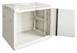 Шкаф коммутационный Lanmaster (TWT-CBWPG-18U-6X8-GY) настенный 18U 600x800мм пер.дв.стекл задн.дв.спл.стал.лист 60кг серый 700мм 45кг 902мм IP20 металл