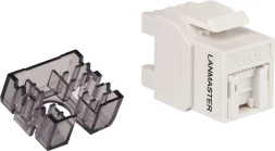 Модуль Lanmaster LAN-OK45U6/180R-WH информ. Keystone RJ45 кат.6 бел.