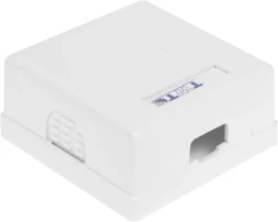 Коробка Lanmaster TWT-SA2-WH настенная 62x67x30мм крышка Keystone ПВХ белый