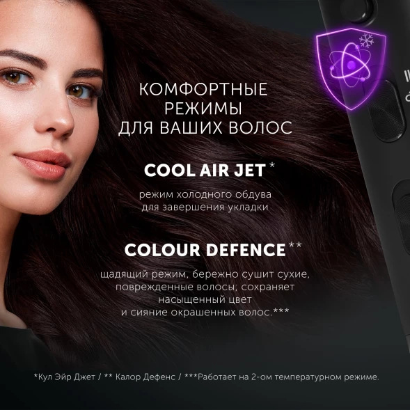 Фен Polaris PHD 2044Ti 1900Вт черный (019914)